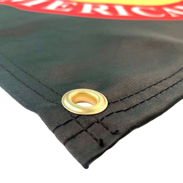 S&M BMX FABRIC SHIELD BANNER BLACK 32" x 27" MADE IN USA