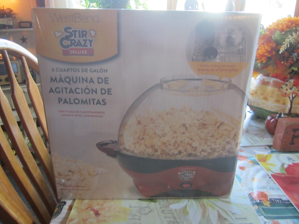 2014 West Bend Stir Crazy Corn Popper 6 Quart ( NOS )