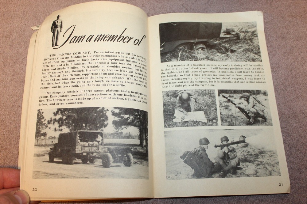 Original WW2 U.S. Army Infantry School "IRTC" Booklet, "I am a Doughboy"