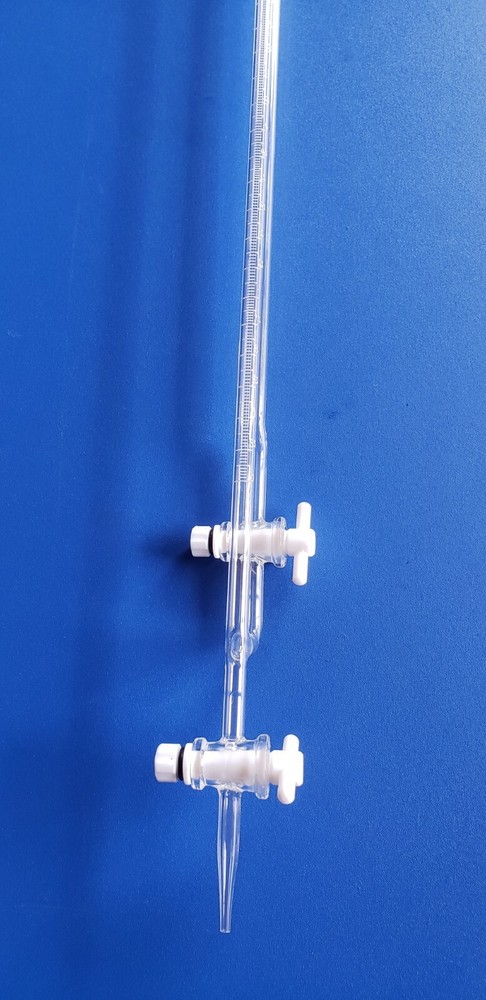 LAB Glass micro burette 5ml PTFE new
