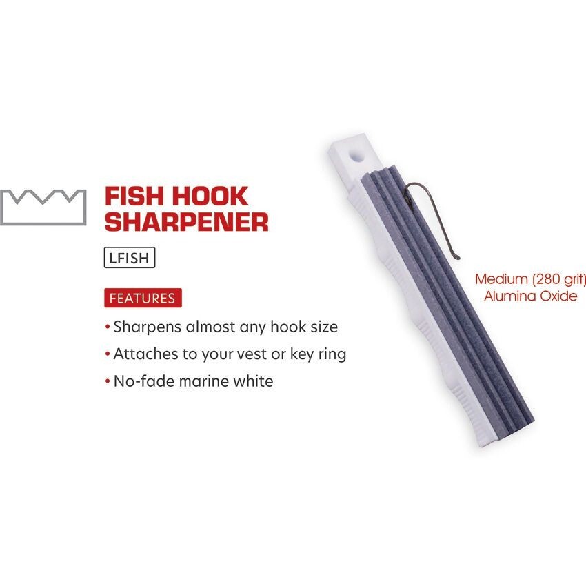 Lansky Fish Hook Sharpener Medium Grit w/ Marine Grade Handle Fast And Easy