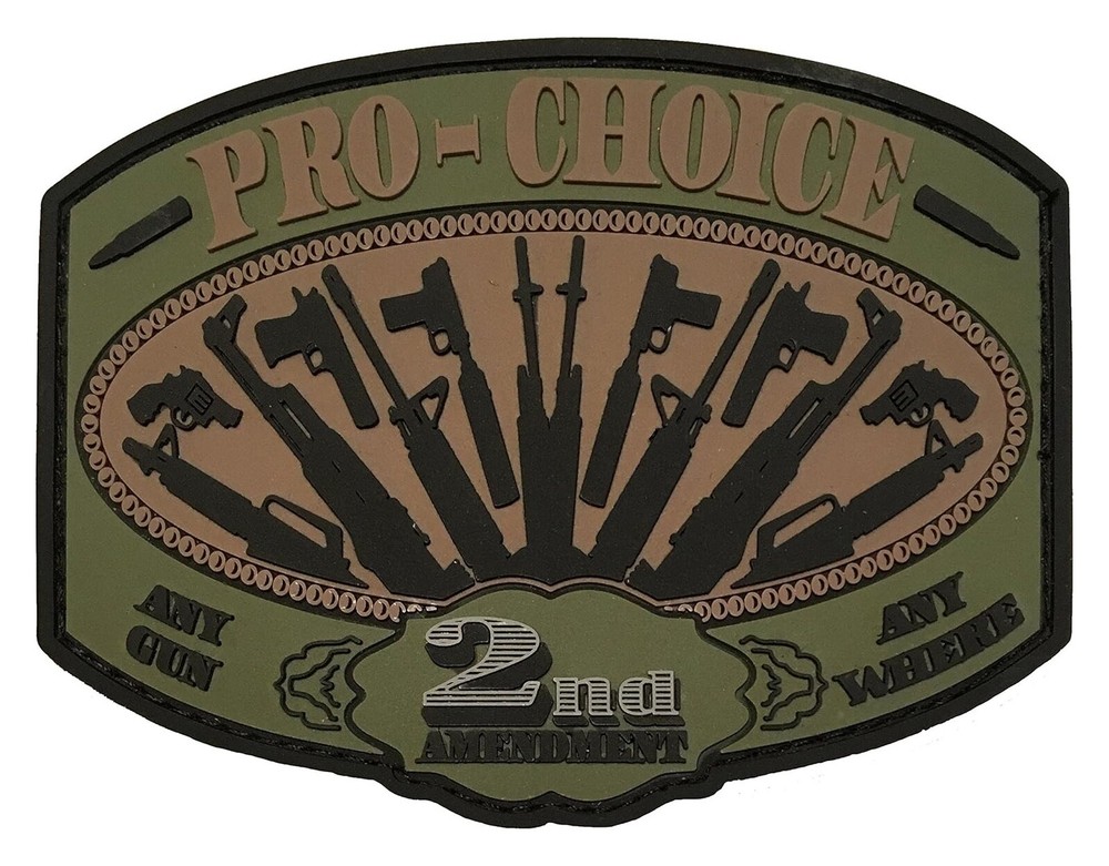 "Pro Choice - 2nd Amendment" PVC Morale Patch w/ VELCRO® Brand Backing