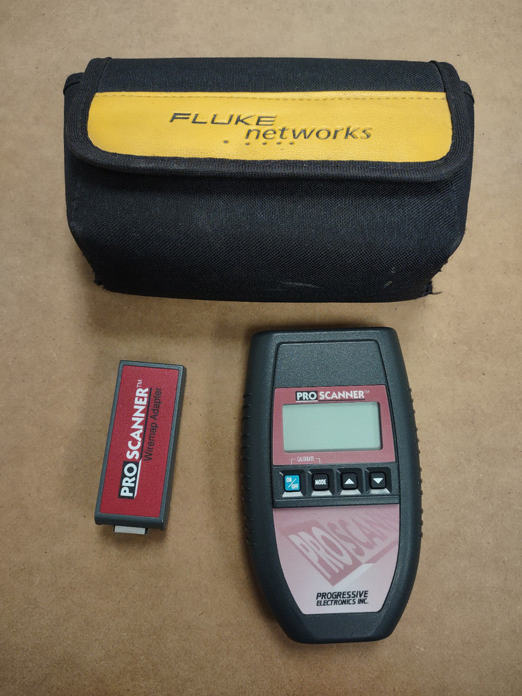 Fluke networks Microtest Microscanner Pro Cable Tester + WIREMAP adapter + case