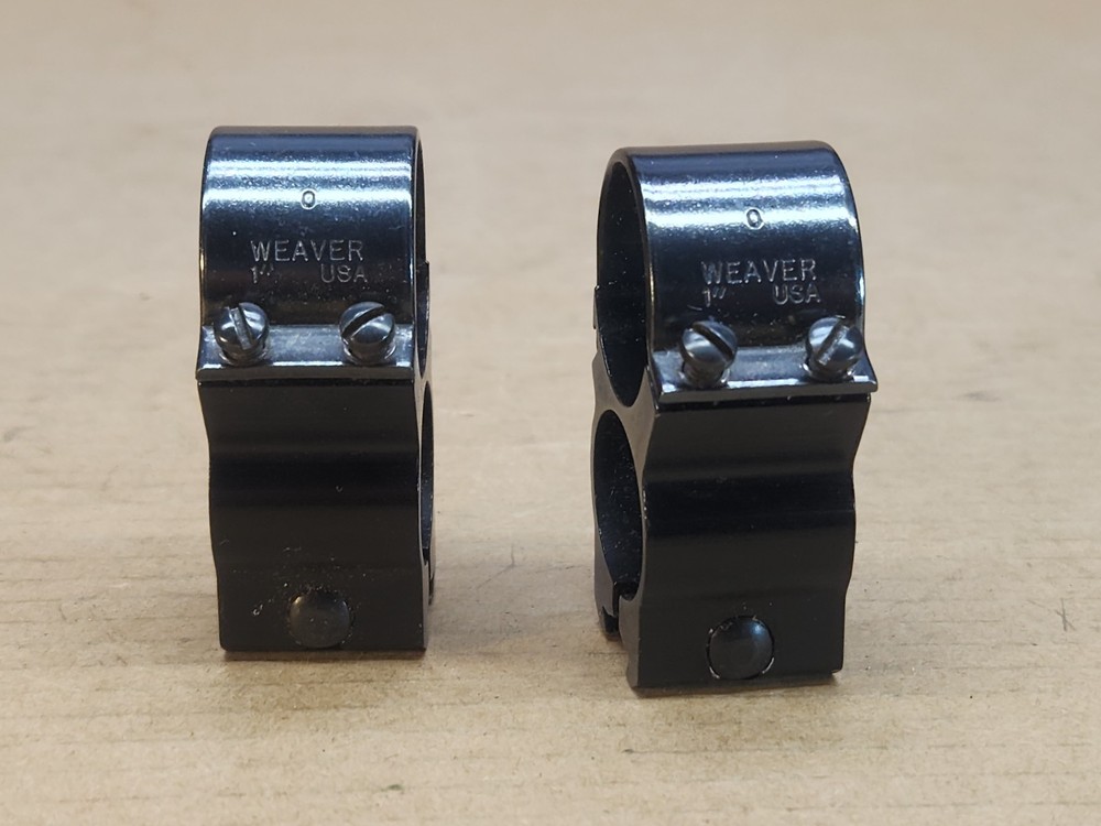 Weaver 1" Rifle Scope Rings Open Sight Pair
