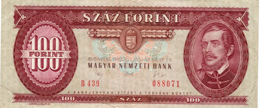 Banknote Hungary 100 Forint 1992 P174a