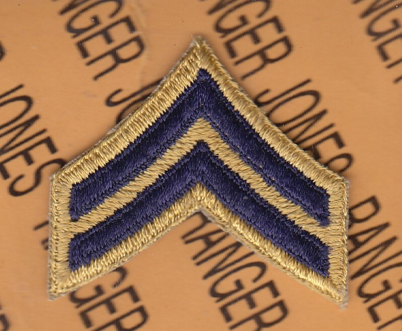 US Army Korean War Combat Arms CORPORAL E-4 Cpl ~2" single patch c/e