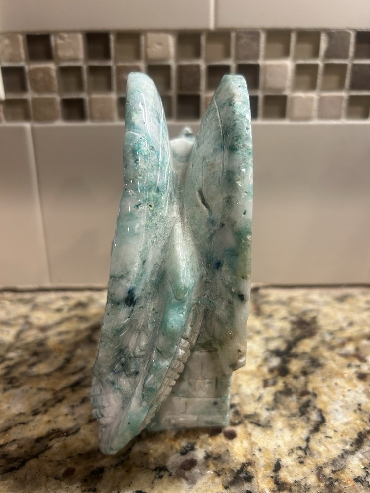 Chrysocolla Phoenix Stone Dragon Carving