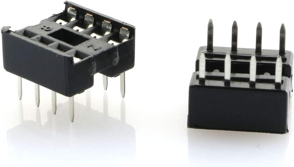 100pcs Dip-8 IC Socket Solder Type Double Row 8PIN DIP Integrated Circuit