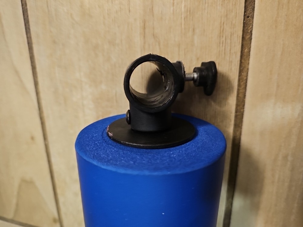 Ab Rocket Replacement Headrest w/ Hardware Bracket Screws Blue Top Spine Roller