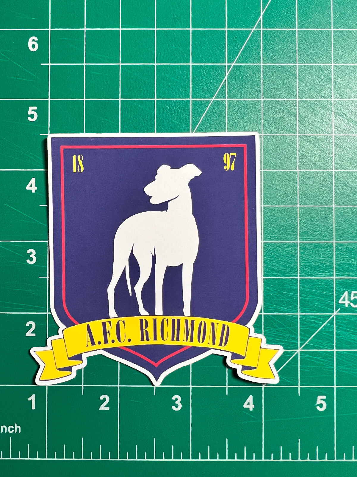 AFC Richmond - Laminated Vinyl Sticker - 3.5"x3.5" - Ted Lasso