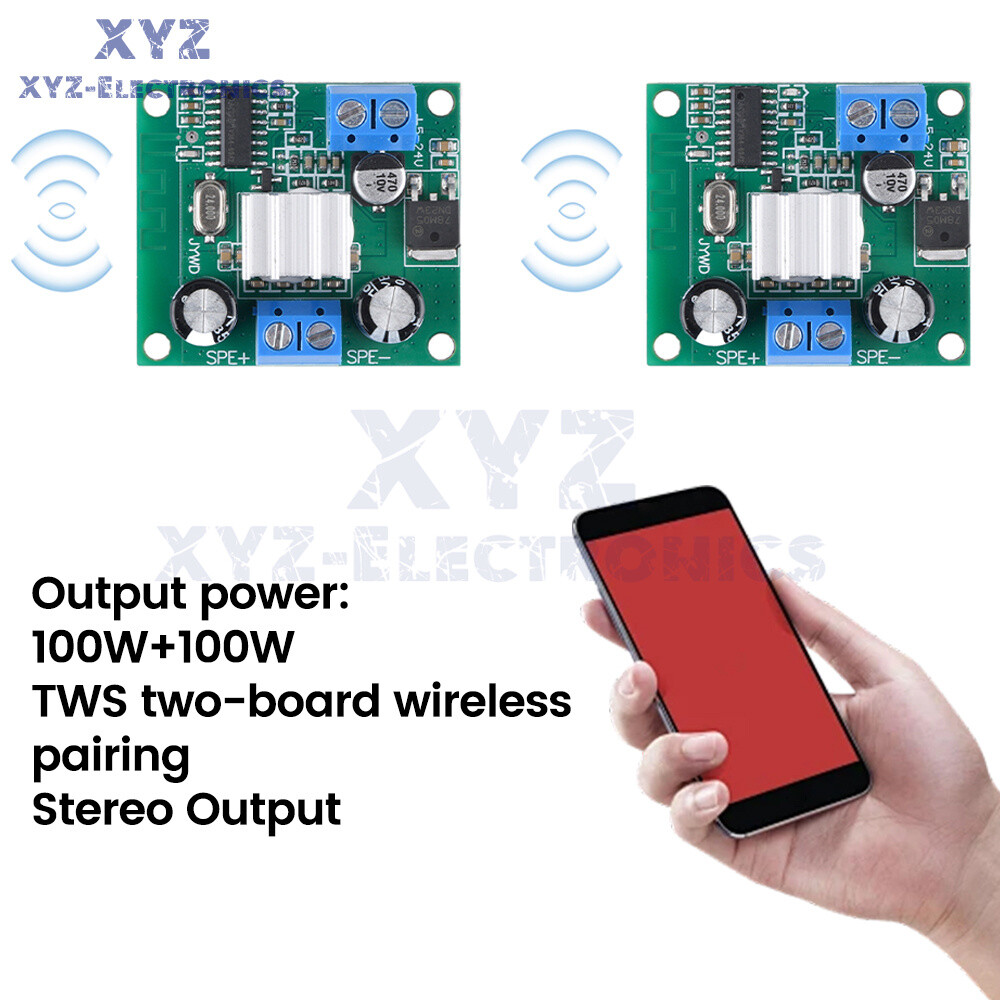 100W Amplifier TWS Speaker Module Bluetooth TPA3116 High-Power Amplifier Board