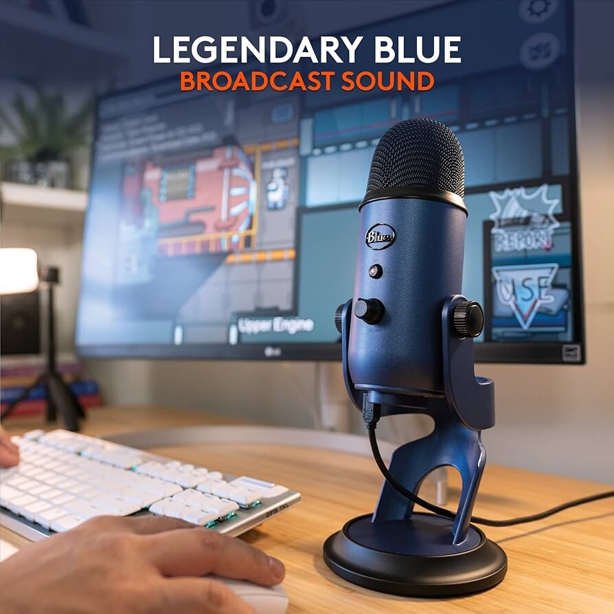 Logitech for Creators Blue Yeti USB Microphone + Pop Filter