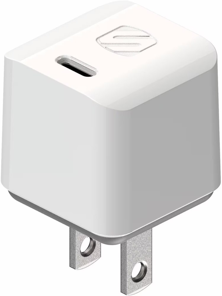 Scosche - PowerVolt 20W Mini Cube USB-C Fast Charger - White