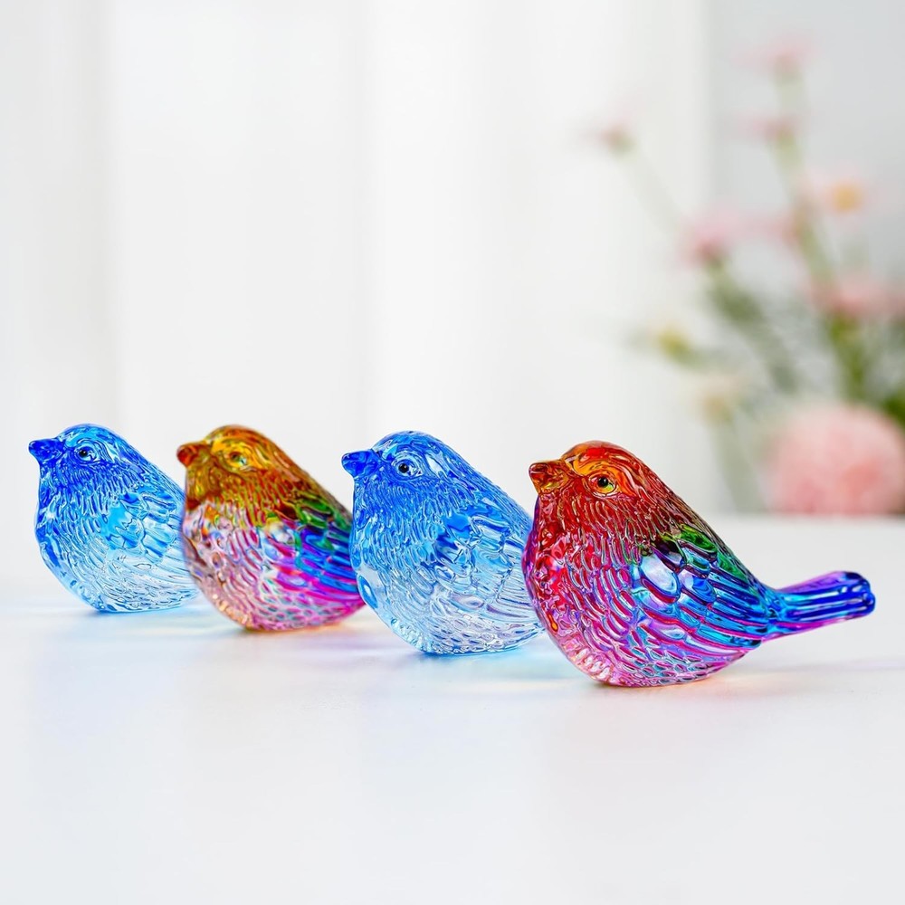 3D Eagle Crystal Ball with 4PCS Birds Figurines