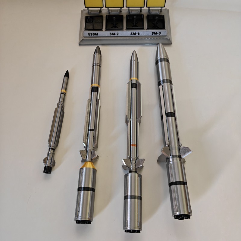 1:24 USN Full Set Standard Missile Military Model ESSM SM-2 SM-3 SM-6 3D Printed