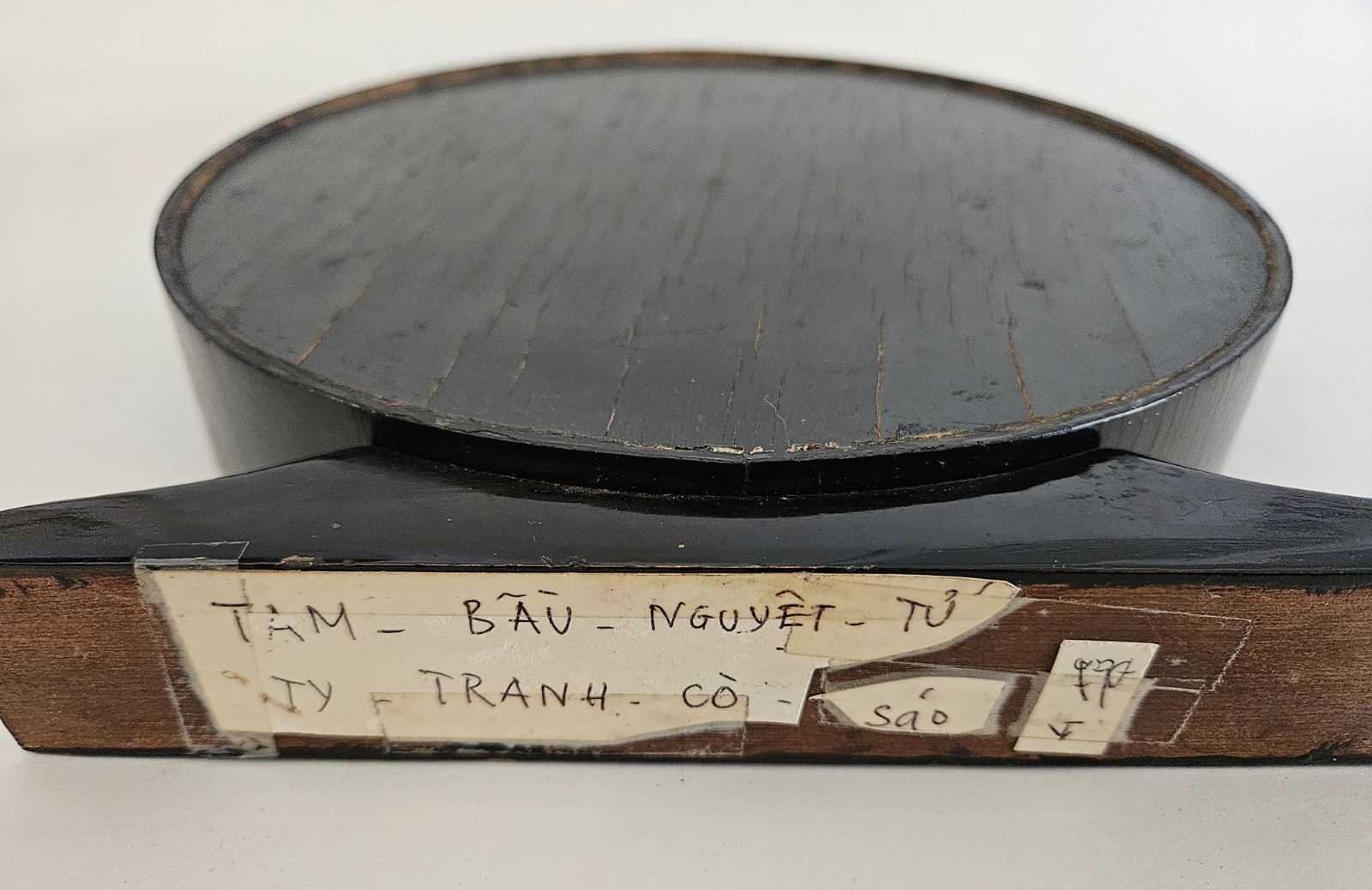 Chinese Mini Vtg Musical Instruments Wooden Show Case Display Mother of Pearl