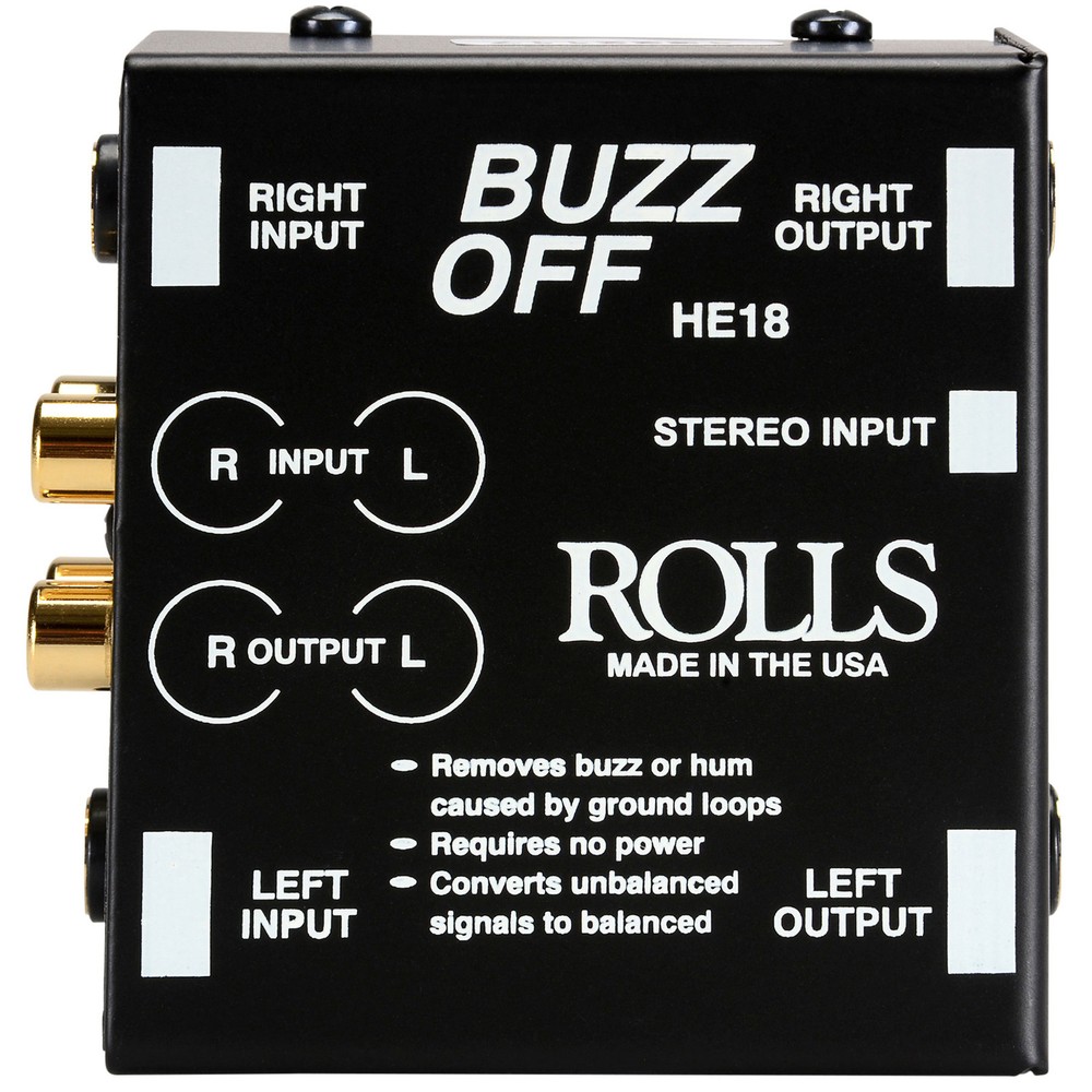 Rolls HE18 Buzz Off Hum Eliminator Balanced/Unbalanced Conve