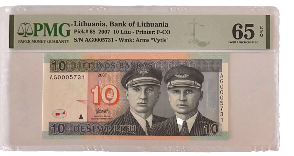 LITHUANIA - PICK 68 - 10 LITU - 2007 - GEM UNC