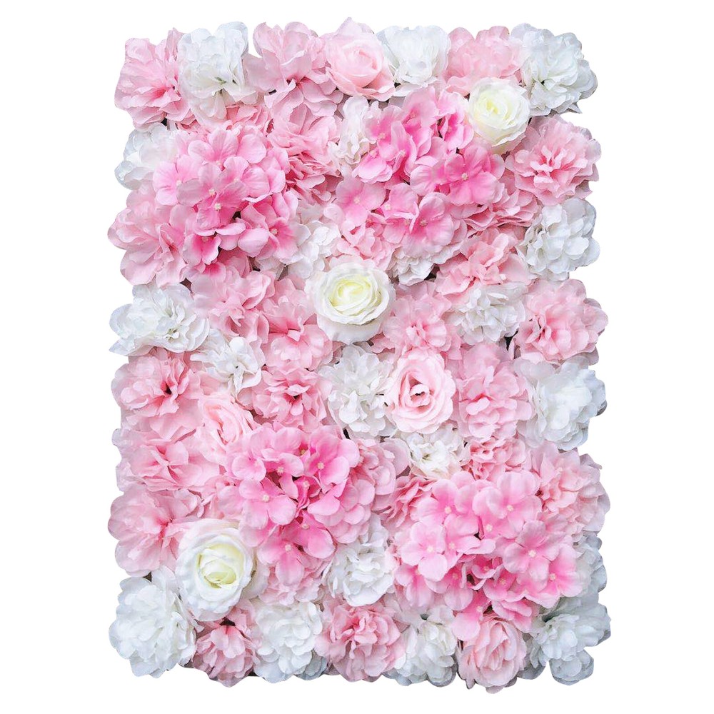 6x Artificial Simulation Flower Wall Panel Home Wedding Background Floral Decor