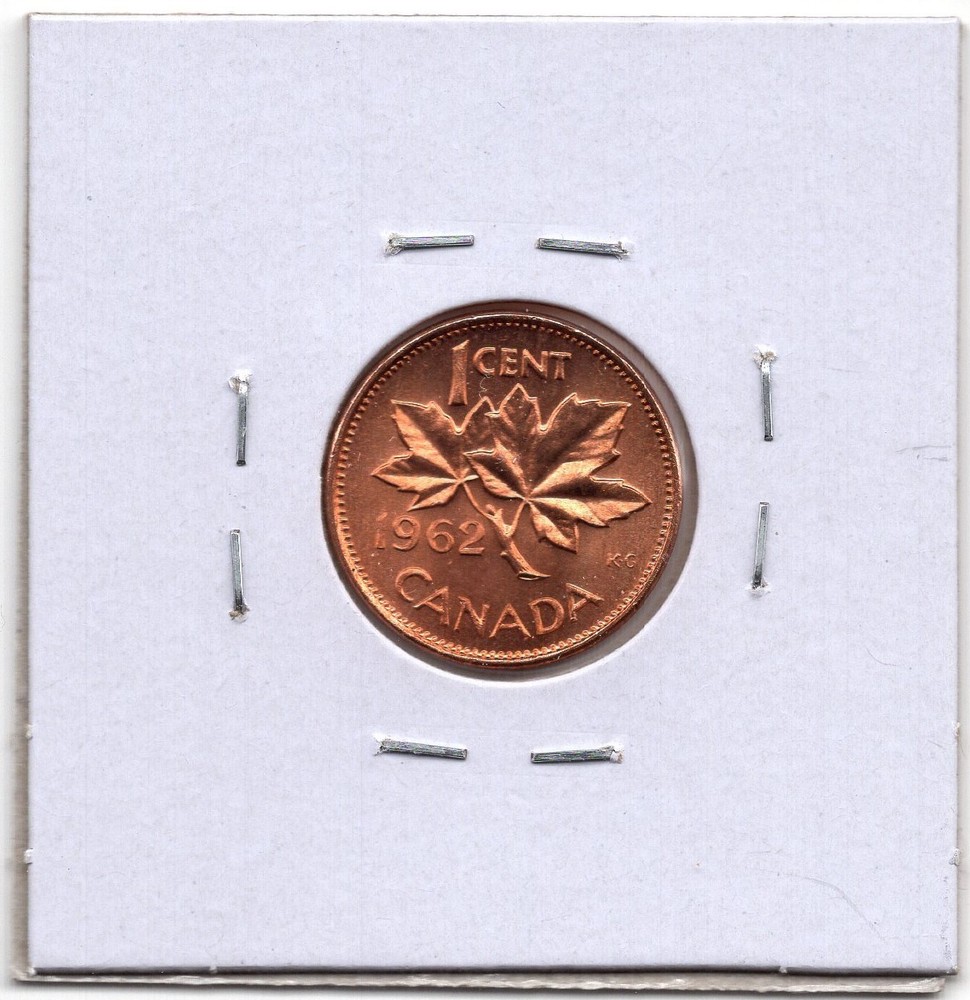 1962 Canada 1 Cent Coin - Red - MS