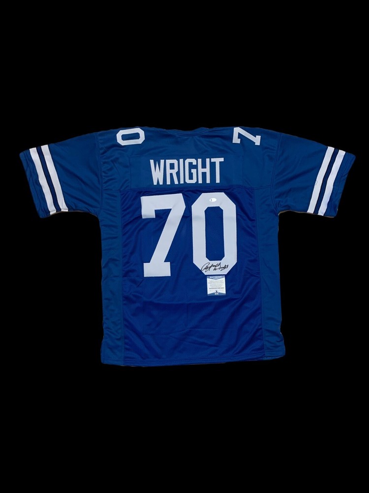 Rayfield Wright Signed Jersey Beckett