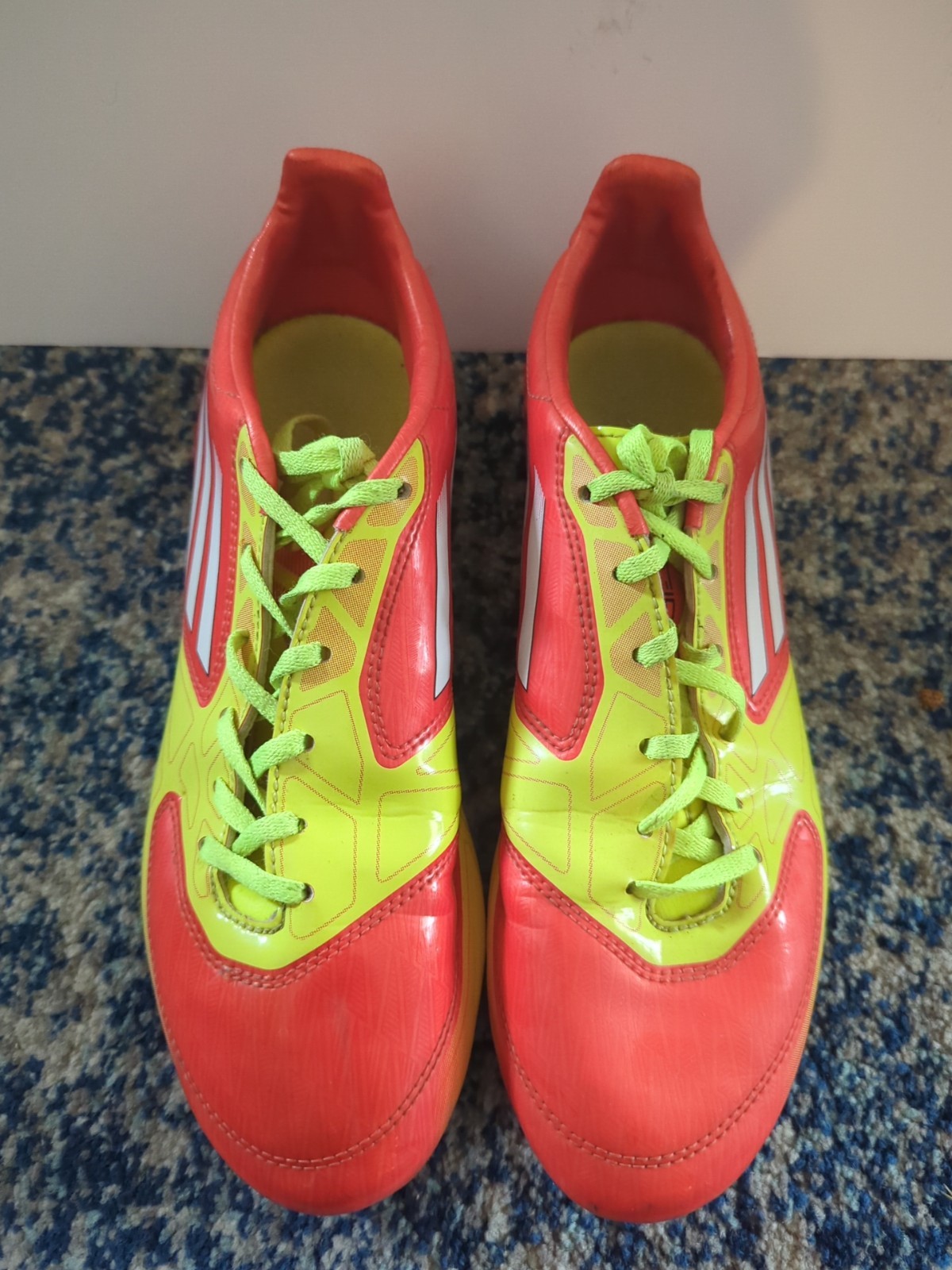 Adidas F50 Adizero HG US 7.5 Outdoor Soccer Cleats V24790 Orange And Yellow Nice