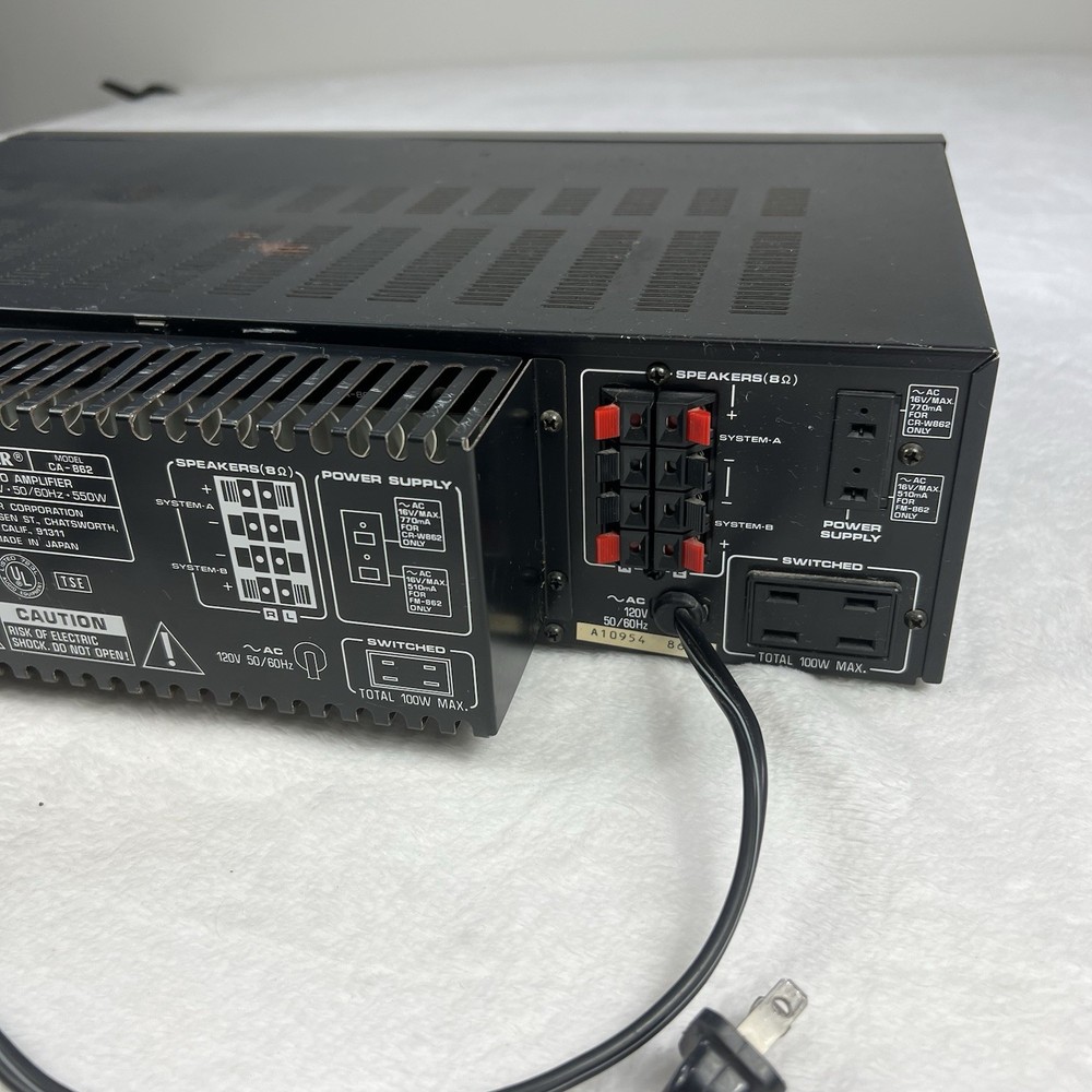Fisher CA-862 Studio Standard Integrated Amplifier Amp Tested Works