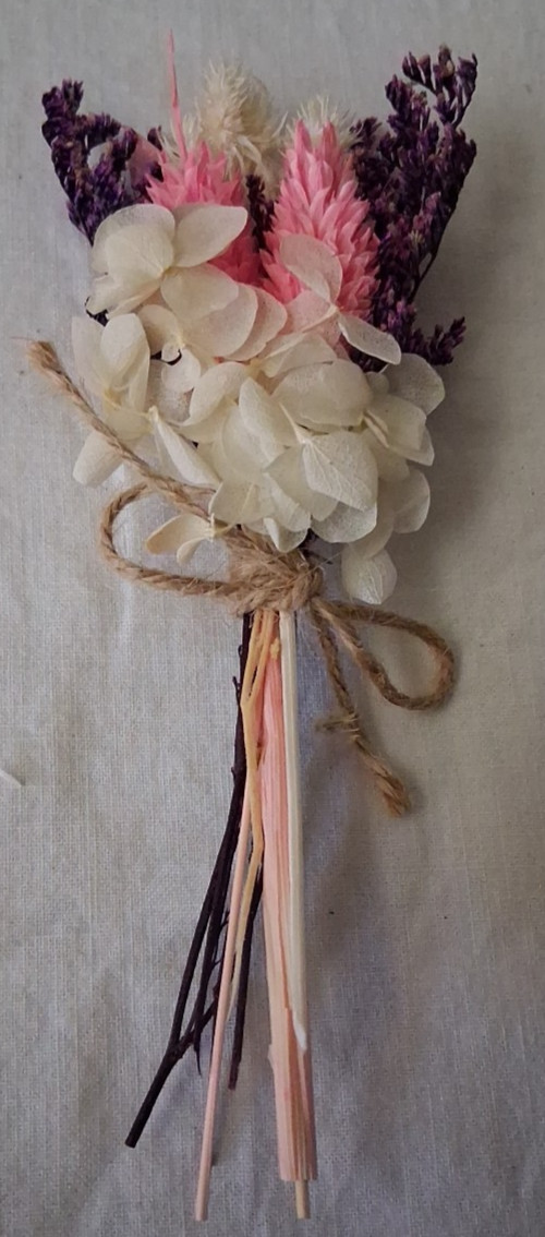 Lot of 11 Mini Dried Flower Bouquet, Wildflower Decor for Crafts or Photo Props