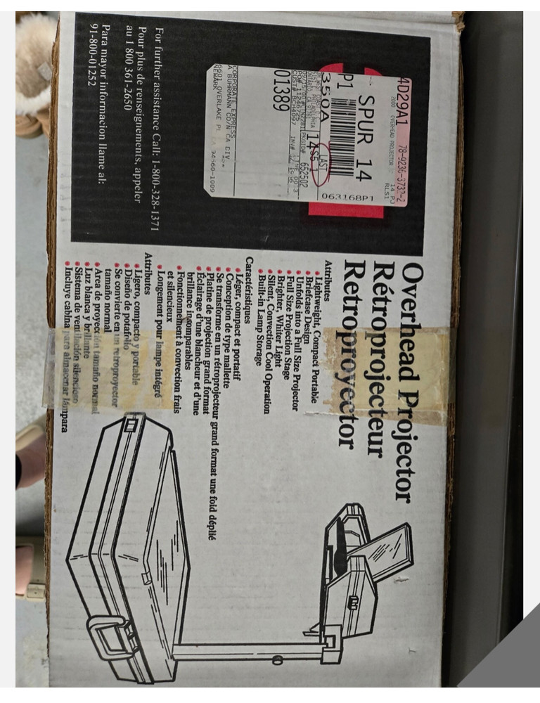 3M 2000 AG Compact Portable Overhead Projector