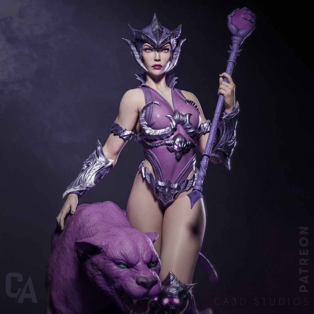 Evil Lyn (1) Unpainted 1/12 resin model kit and base ca3d