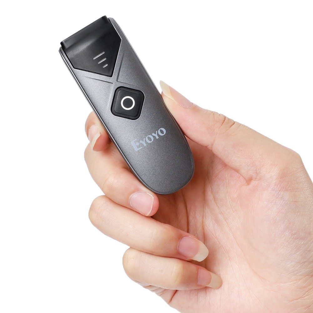 EYOYO Mini Wireless 2D QR Code Barcode Scanner Bluetooth USB Reader for PC Phone
