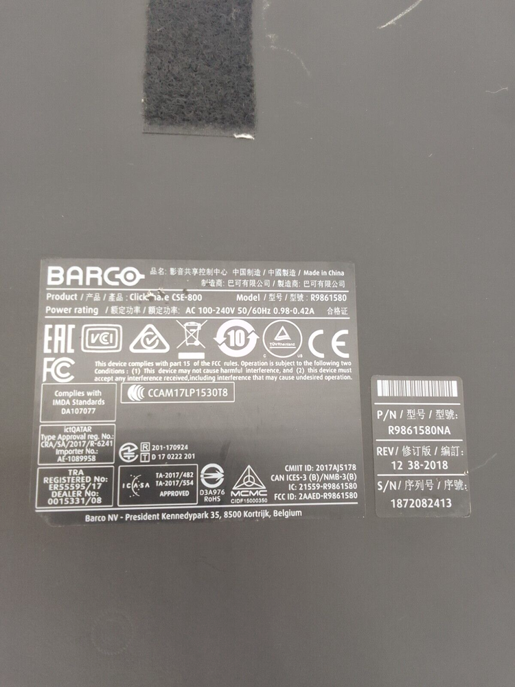 Barco Clickshare CSE-800 Wireless Presentation System With 3 Buttons