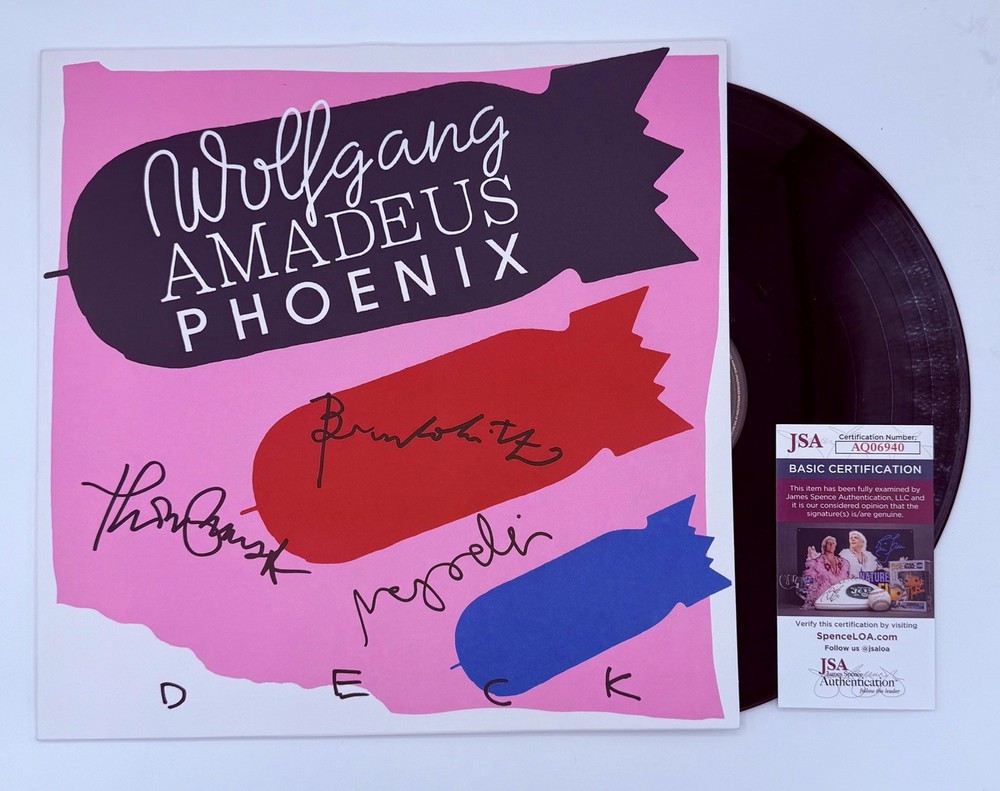 Phoenix Signed Wolfgang Amadeus Vinyl Album LP Record Autographed JSA COA