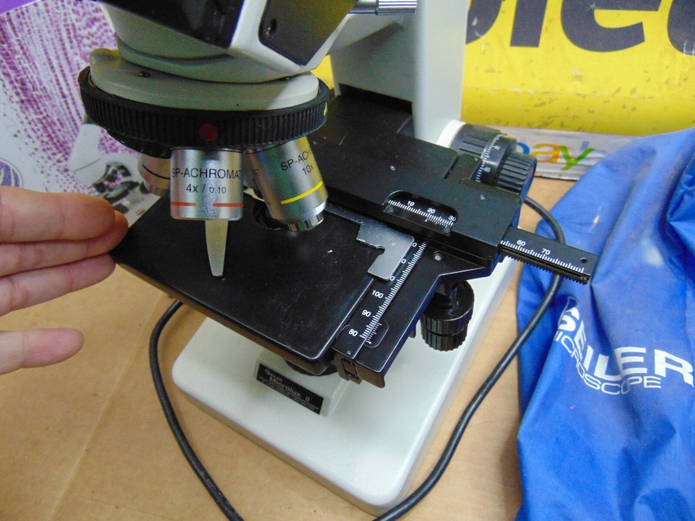 SEILER MICROLUX II MICROSCOPE with 120 PREPARED SLIDES