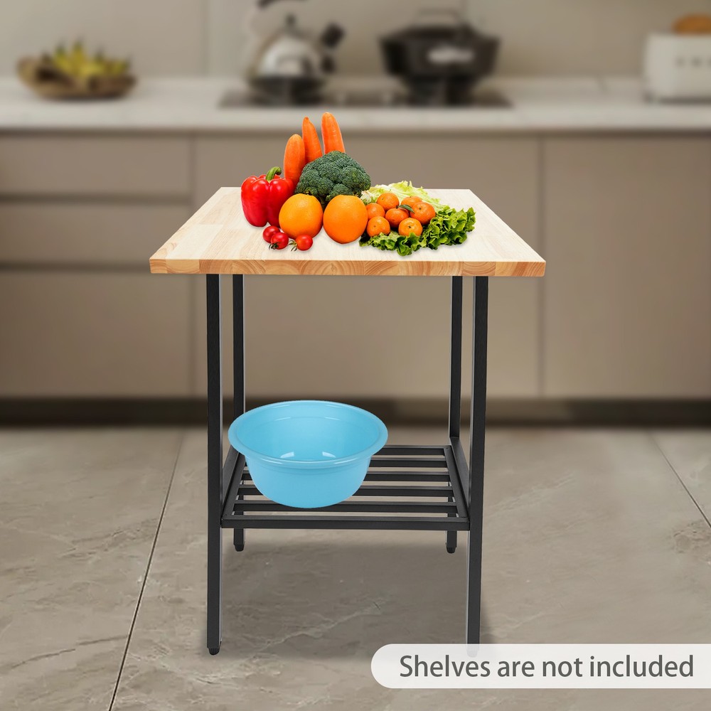 Modern Rectangular Countertop Rubber Wood Countertop Standard Countertop