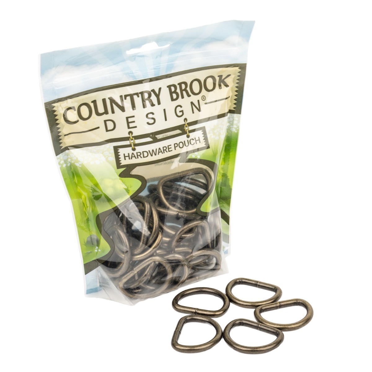 Country Brook Design® 1 Inch Antique Brass Heavy Welded D-Rings 10 Pack