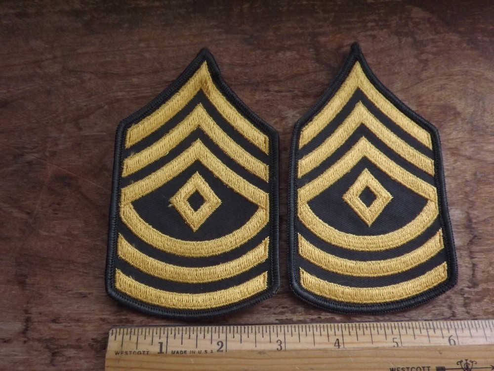 Pair, Nam-Era Army First Sergeant (E-8) Chevrons - INV# C20