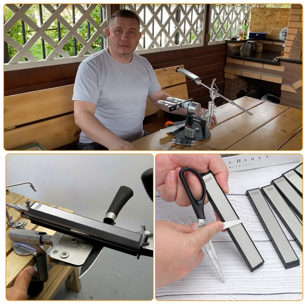 10pcs 120-3000Grit Diamond Fixed Angle Sharpening Stone Pocket Knife Sharpener