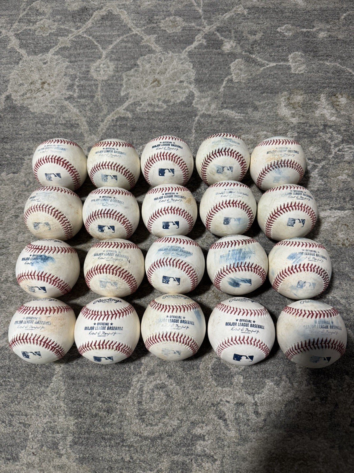 Major League Game Used Practice Balls Set of 20