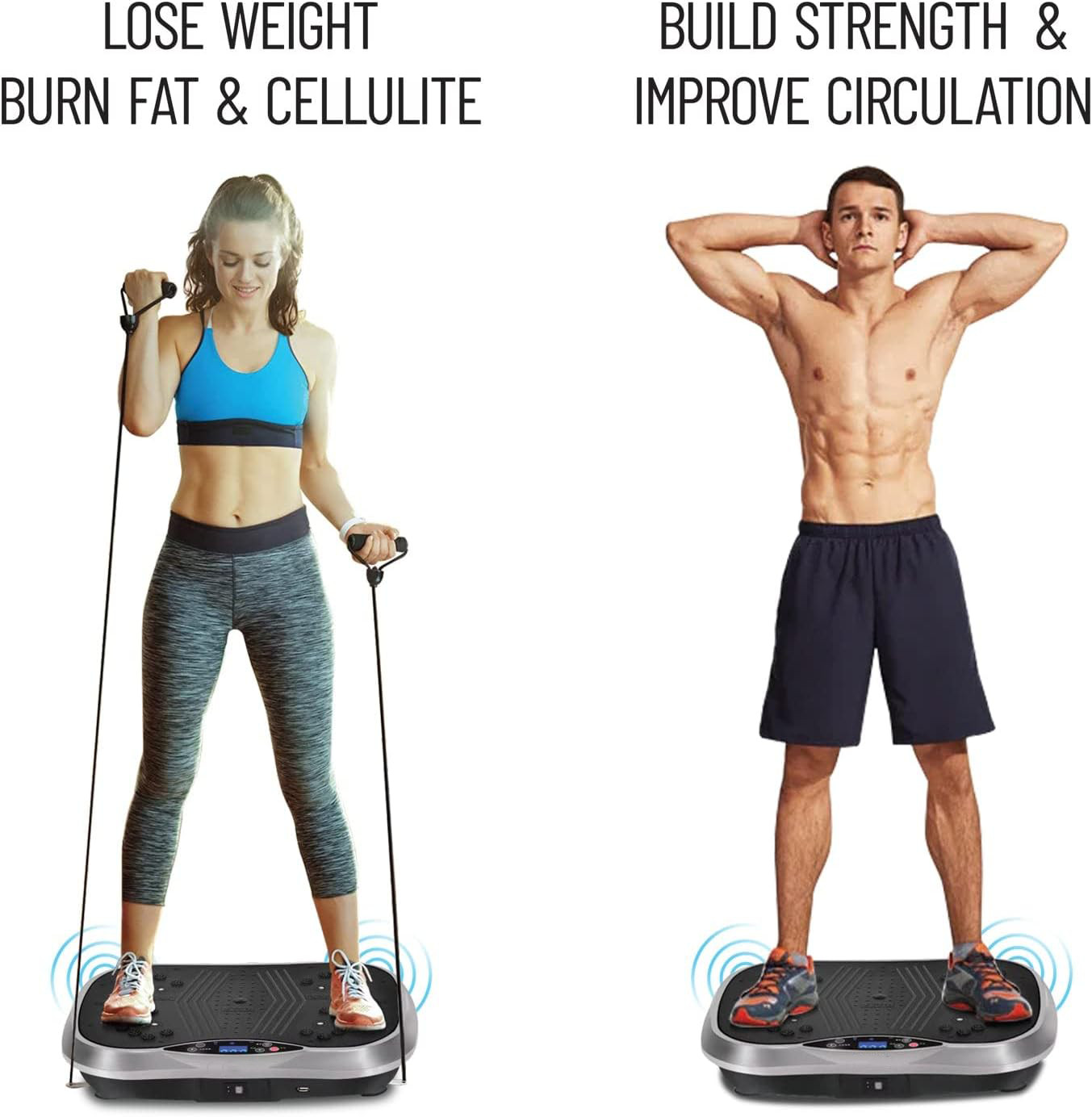 NEW Vibration Plate Exercise Machine Vibrate Platform Whole Body Workout Fitness
