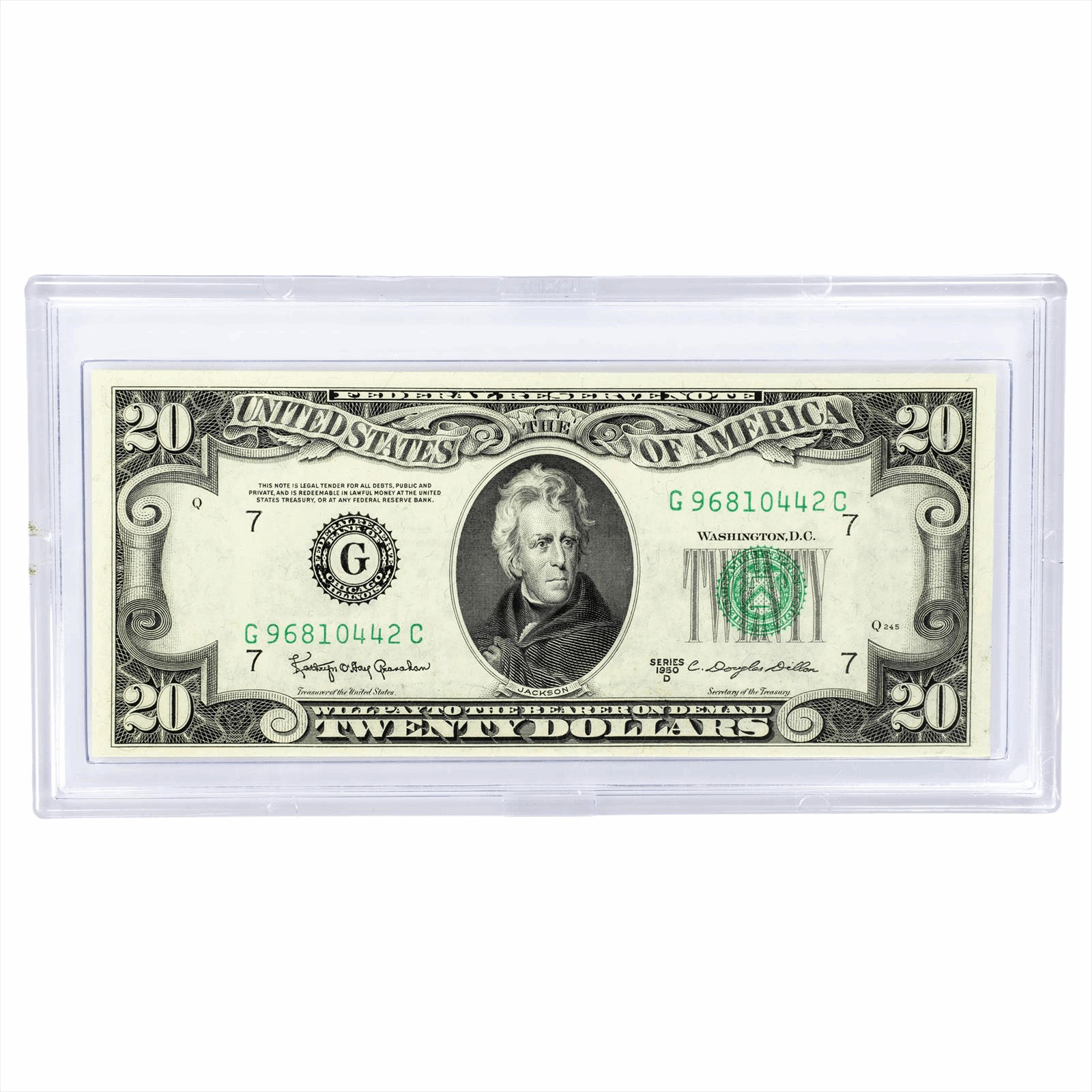 1950F $20 US Federal Reserve Note Fr#2067G Raw