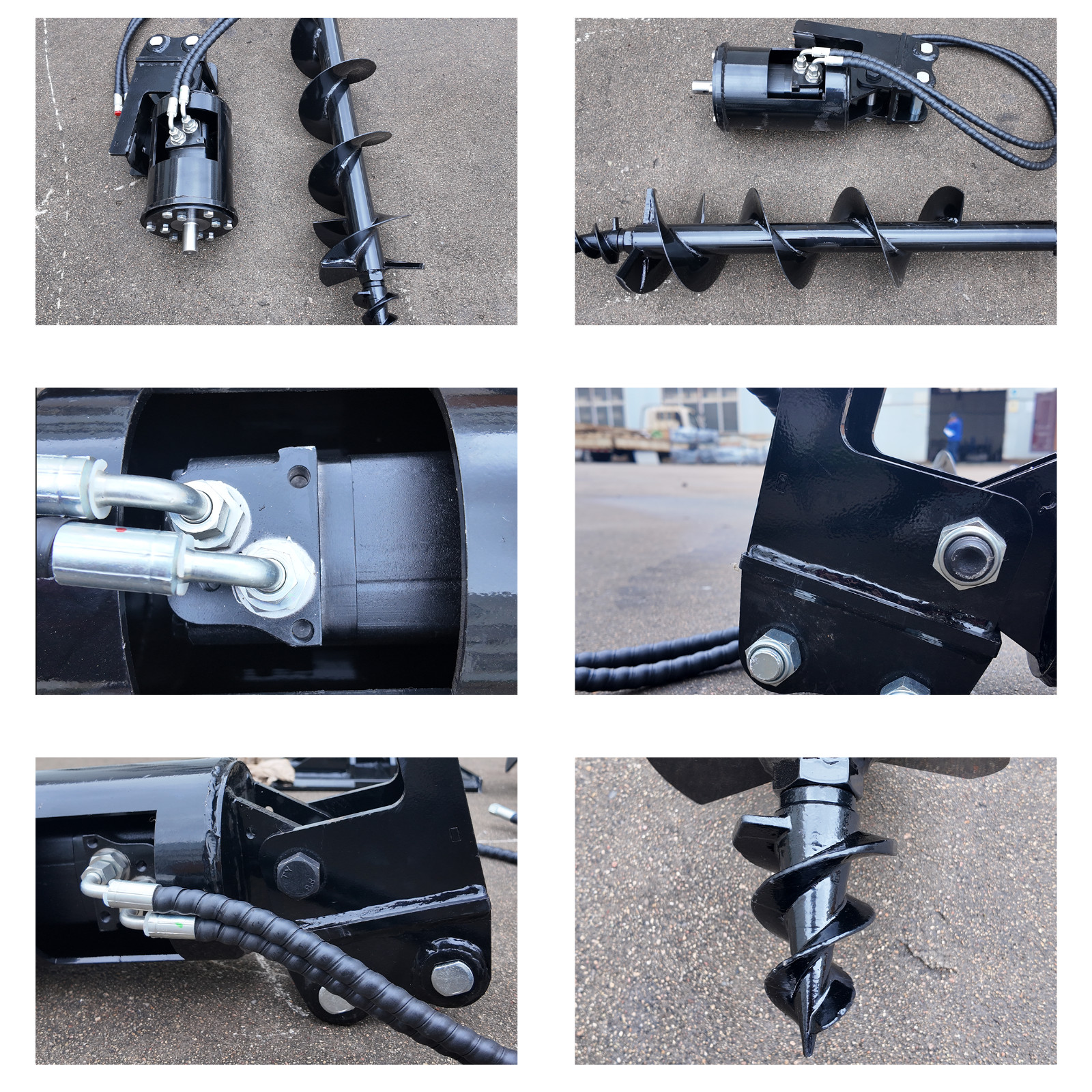 200mm Auger Drill with Hoses for 1-1.8 Ton Mini Excavator