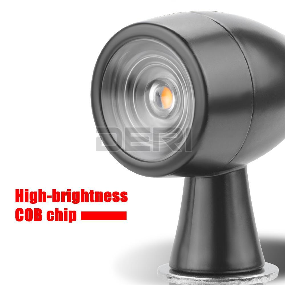 Mini Motorcycle LED Turn Signals Blinker Light Indicator Amber Lamp Universal US