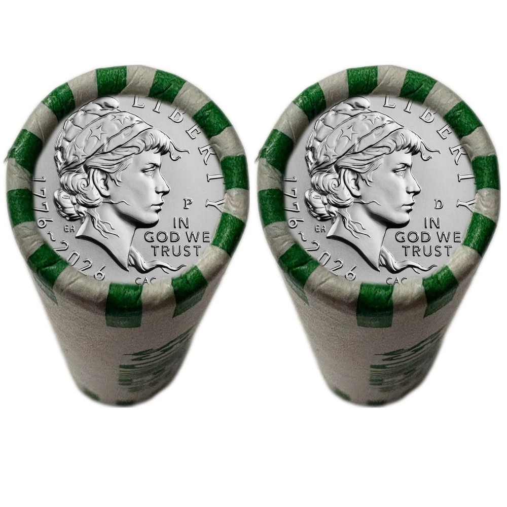 2026 SemiQ Emerging Liberty Dimes ~ 2 Roll P & D Set ~ Uncirculated OBW Rolls!