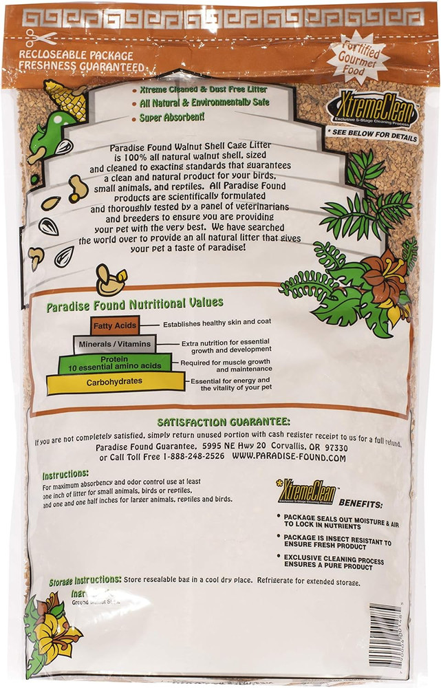 All Natural Walnut Shell Cage Litter (10Lb)