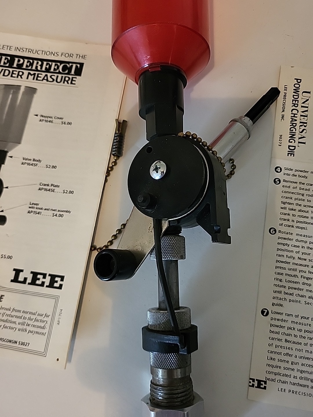 Lee Perfect Powder Measure 90058 & Powder Charging Die 90273 Reloading