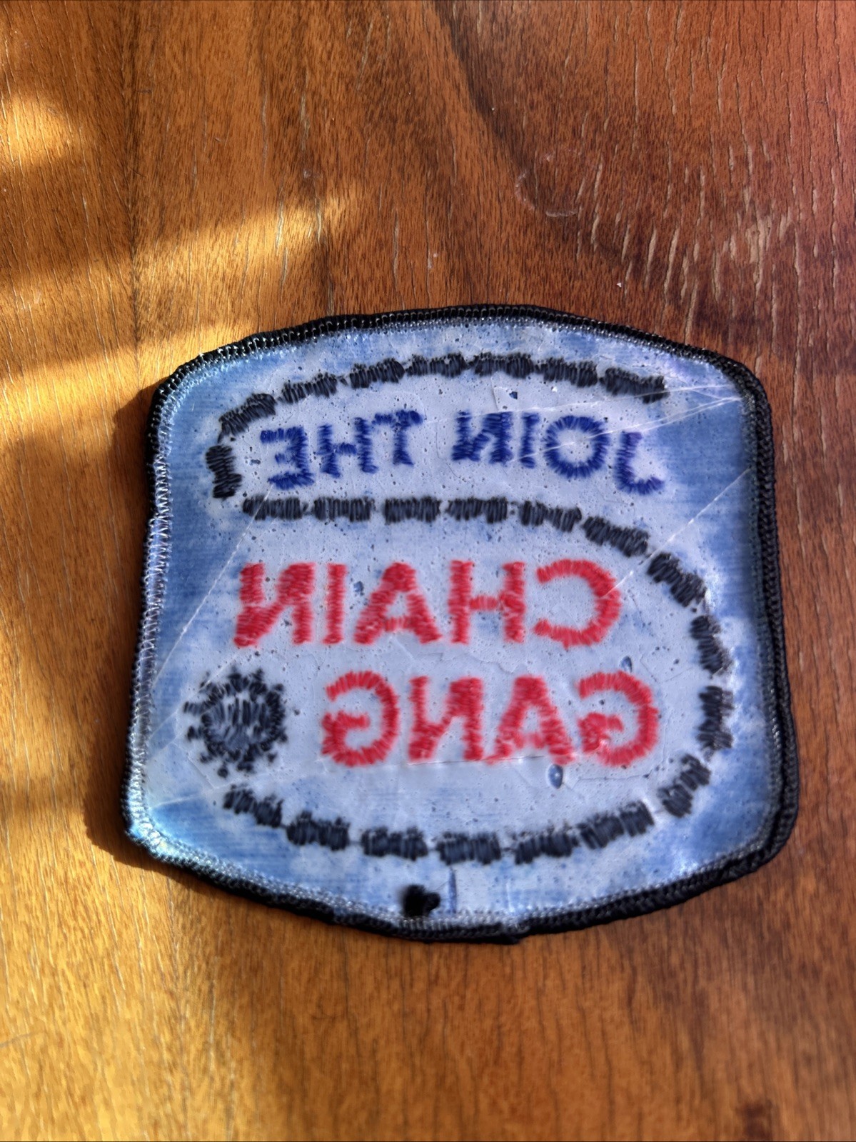 Vintage Bicycle Patch Join The Chain Gang Never Sewn