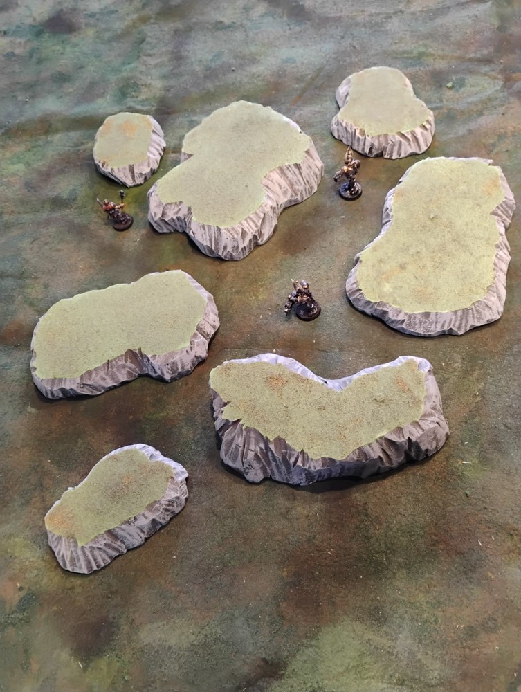 Stackable Hill Set Terrain Wargame bolt action Warhammer 40k tabletop D&D