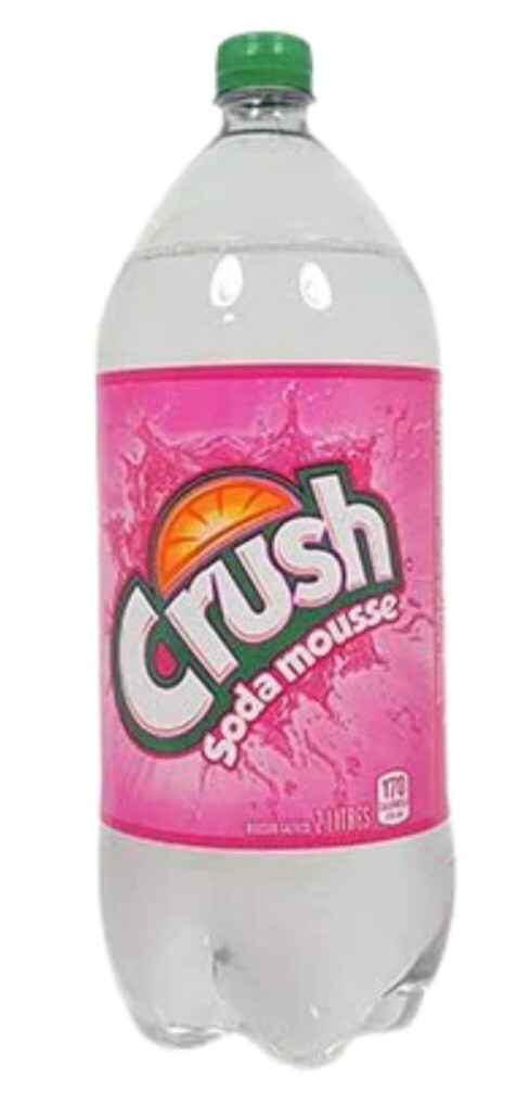24 Big Bottles Of Clear Crush Cream Soda Pop Soft Drink 2L Each Free Shipping