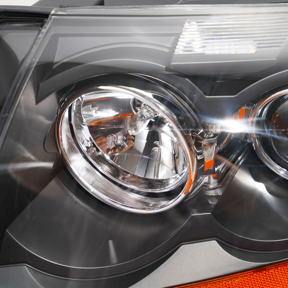 For 2008-2014 Cadillac CTS Halogen Upgrade Headlights Black Conversion Pair